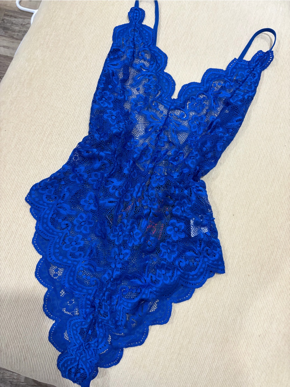 ROMWE Royal Blue Lace Lingerie
